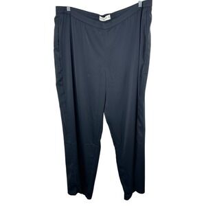 Abercrombie & Fitch Black Elastic Waist Wide Leg Pants Plus Size XL Classic Work